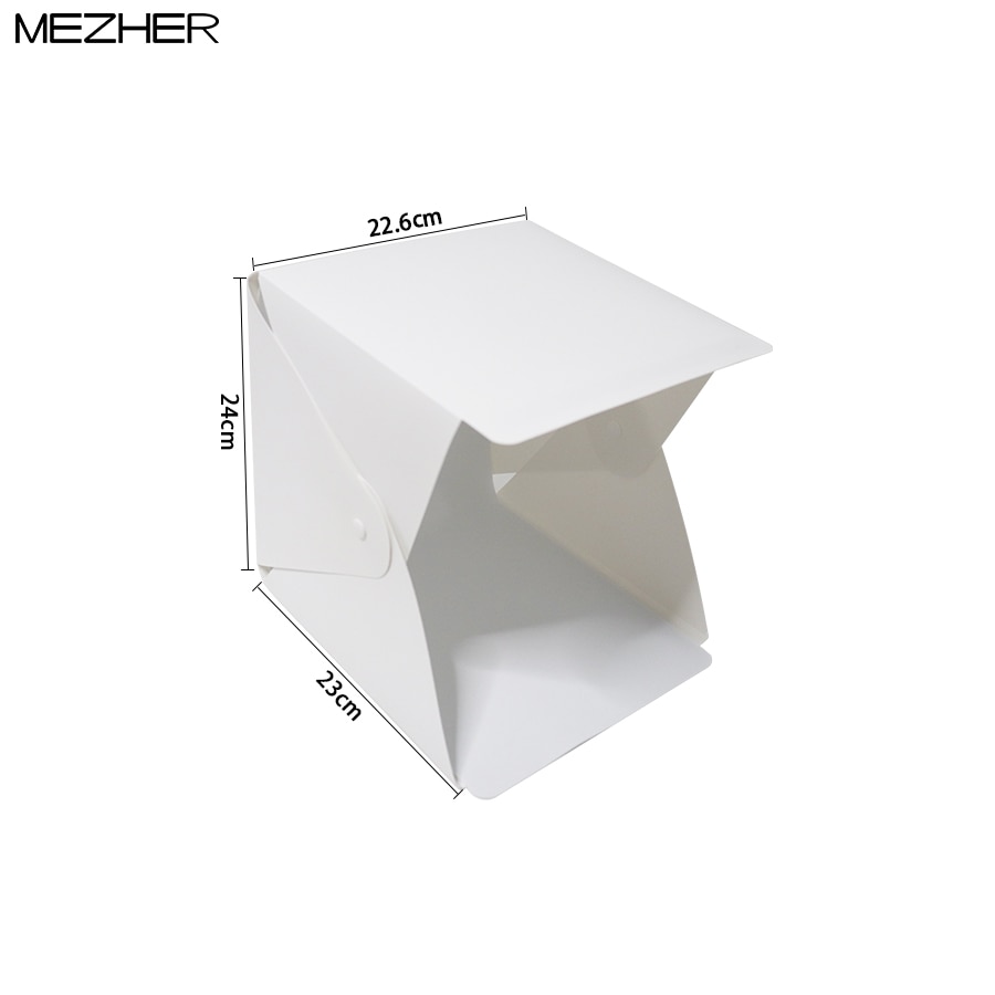 Mezher Mini Vouwen Lamp Doos Fotostudio Flexibele Lichtbak LED Lamp Soft Box Foto Achtergrond Kit SLR Camera Lamp doos