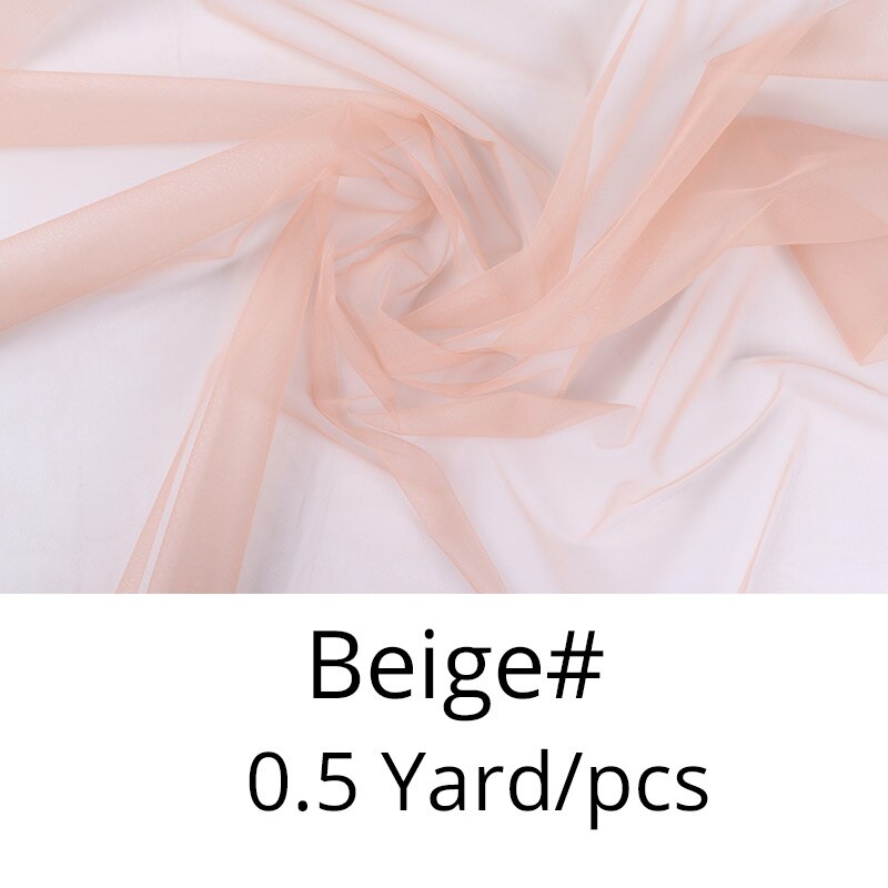 Nunify Schweizer Spitze Netz Haar Netze Unsichtbar, Der 1Garten Schweizer Spitze Netz Für sterben Herstellung Von Spitze Perücke Haarnetz Zubehör Weben Deckel Werkzeuge: 0.5 Garten-Beige