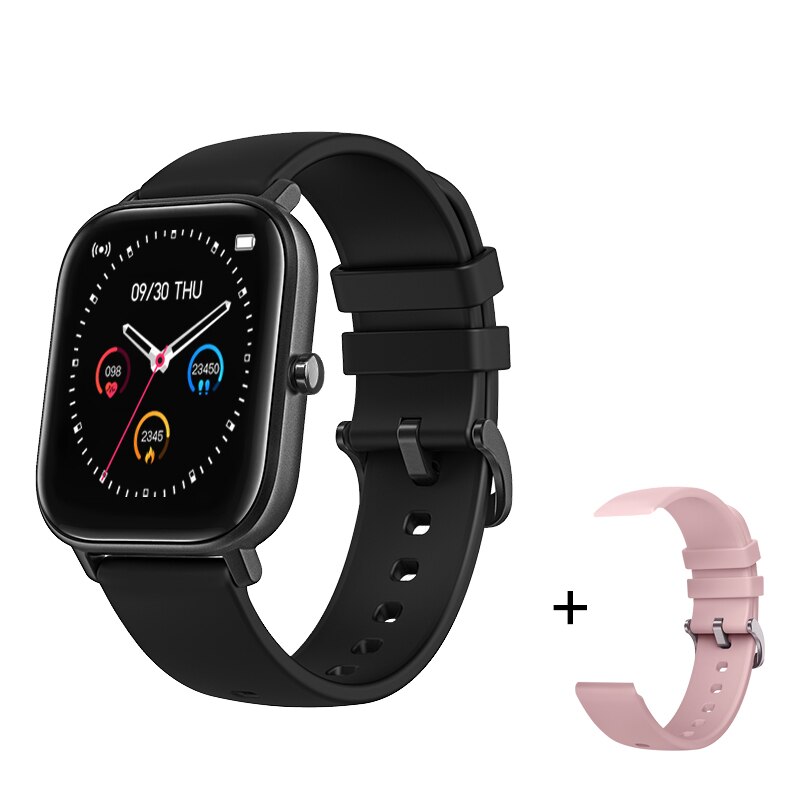 Smart Watch P8 1.4 pollici uomo Full Touch Fitness Tracker pressione sanguigna Smart Clock donna GTS Smartwatch per Xiaomi iOS Phone: b add 1 pink strap