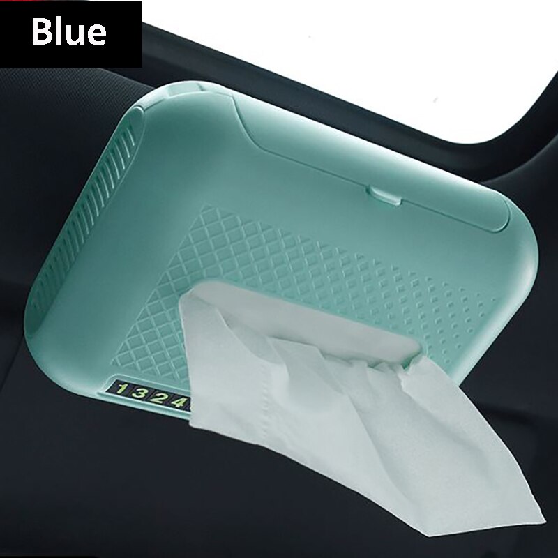 Car Accessories Tissue Box Towel Sets Magic Sticker Auto Interior Storage Box for Phone Holder Number Plate Cad