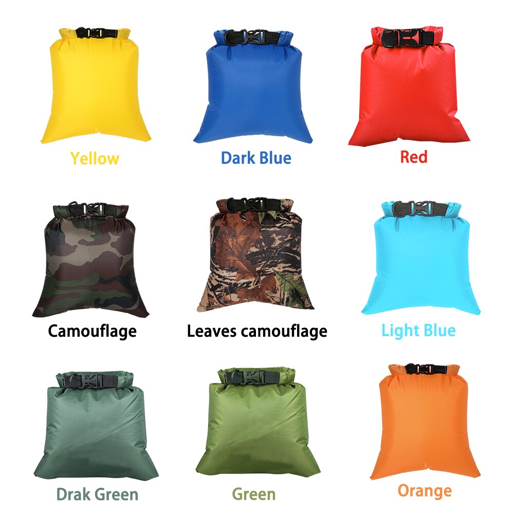 6 PCS Outdoor Waterproof Bag Dry Sack Waterproof Dry Backpack Storage Pouch for Drifting Boating Floating Kayaking Beach