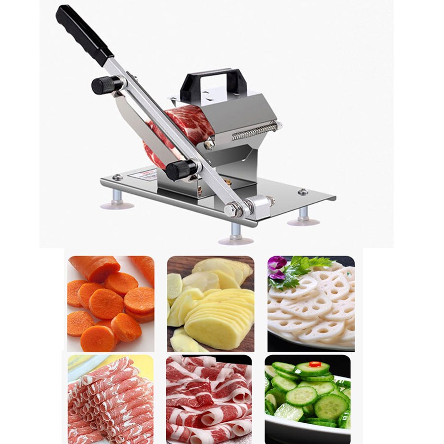 Manuelle Fleischschneidemaschine Edelstahl - Verstellbar 2-4mm Für Fleisch & Käse