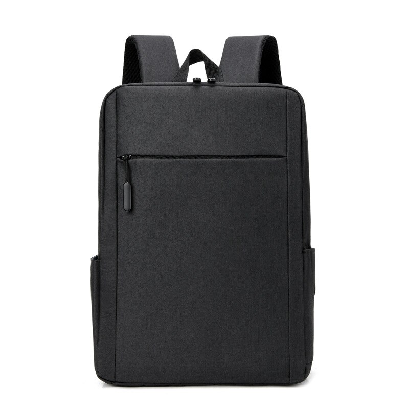 2021 nova moda mochila à prova dwaterproof água simples mochila homem e mulher negócios casuais 15.6 portátil mochila oxford pano: Black