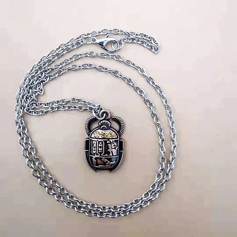 Strass scarab skalbagge hänge halsband för kvinnor män wicca egypten egyptiska egipto smycken tillbehör gotiska gotiska produkter