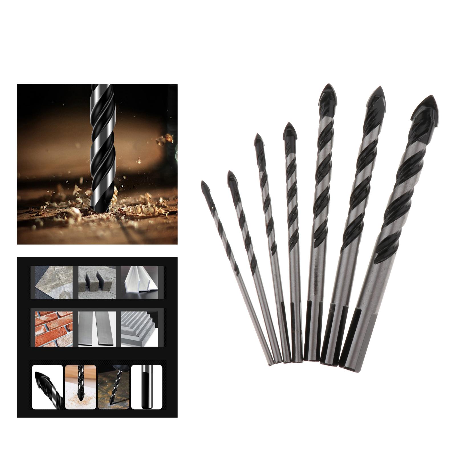 Taladro triangular de 5/7 uds, herramientas triangulares de taladro multiusos: 2Black 7PCS