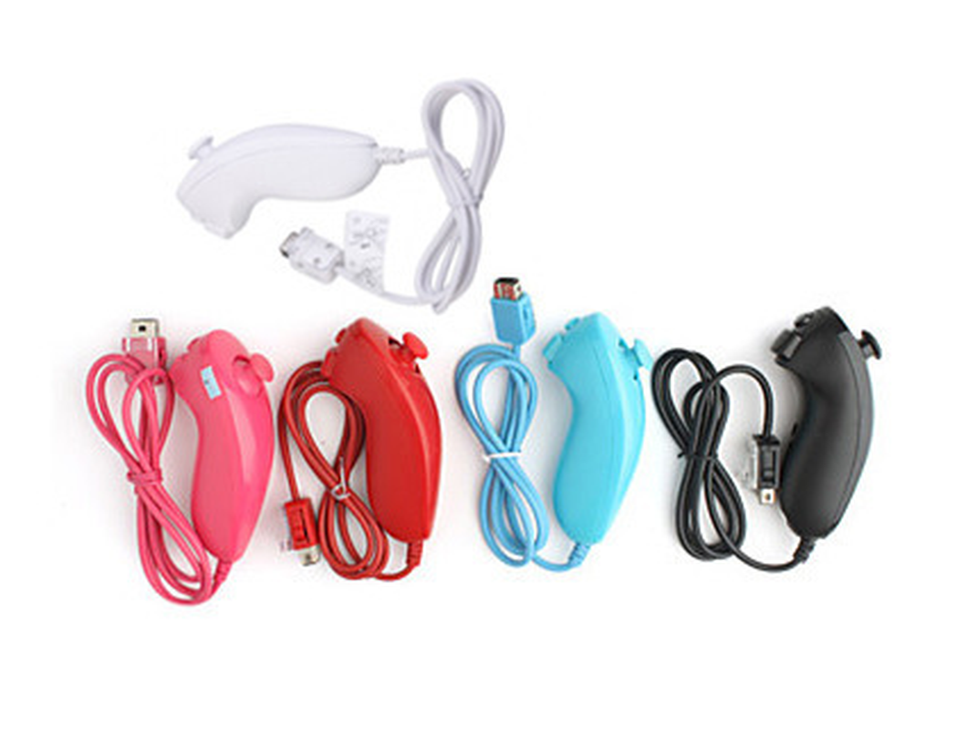 Contrôleur de jeu 4 couleurs pour télécommande nunchuk nunchuck pour étui en Silicone Wii