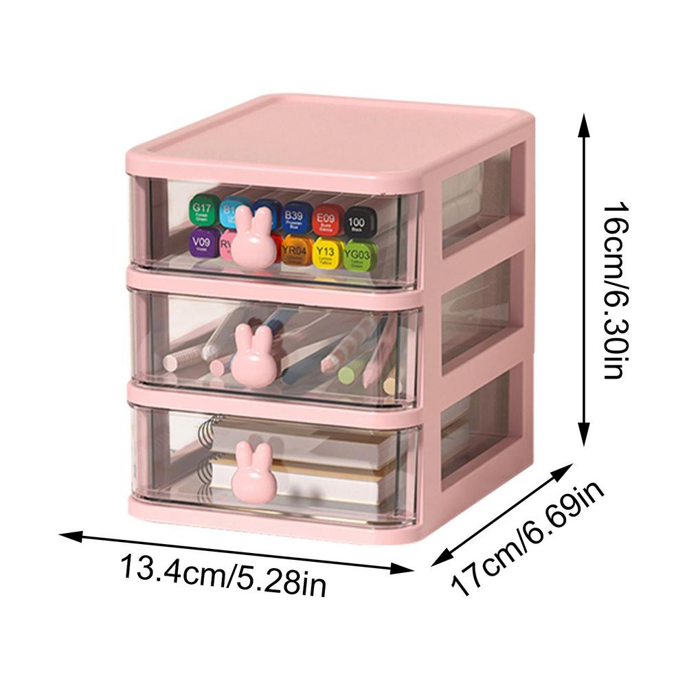 Bureaublad Organizer Met Lades Multi-Layer Cartoon Tafelblad Doos Leuke Bureau Accessoires Voor Stationaire Ruimte Besparende Doos: green
