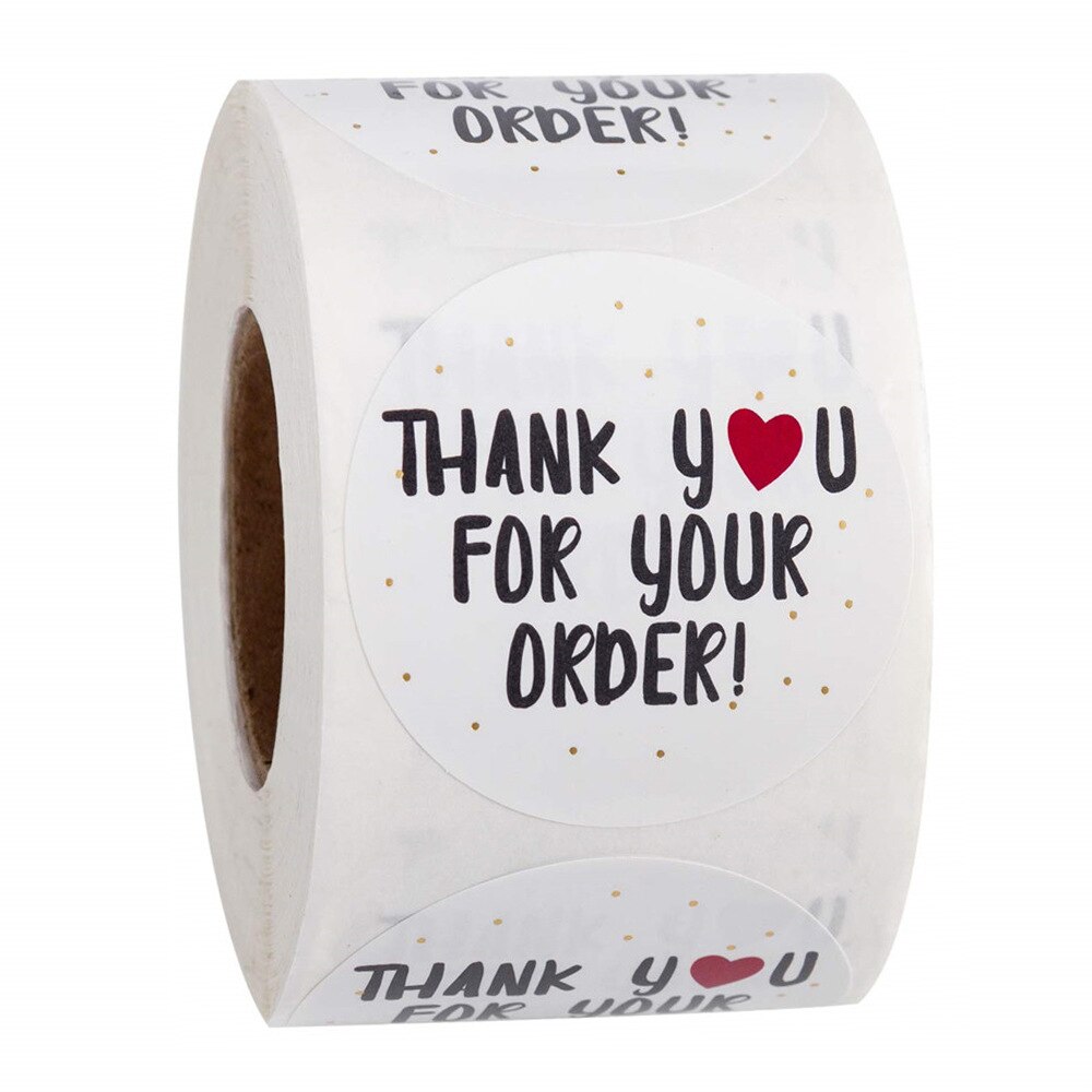 Bedankstickers brief bedrukt zakelijke verpakking zakken bruiloft feest envelop stickers decoratie 500 stuks/rol: C 1 inch 500 stuks
