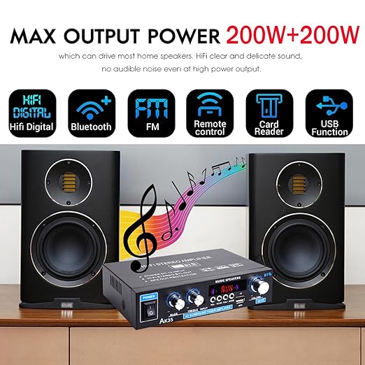 110 V-240 V AK35 Bluetooth Versterkers HiFi Digitale MP3 Kanaal 2.0 Geluid AMP Ondersteuning Stereo Geluid FM Radio AMP voor Thuis Auto