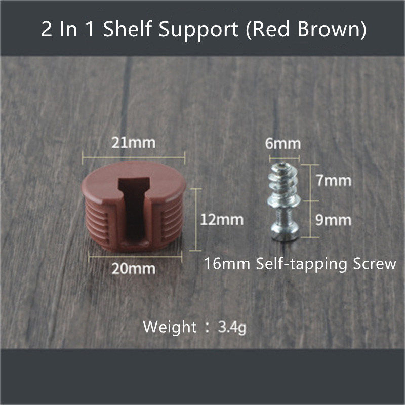 10 set möbelskåpskoppling rafix 3 in 1 konsol stiftpinnar plast zinklegering skarv hyllstöd beslag: Rosa guld