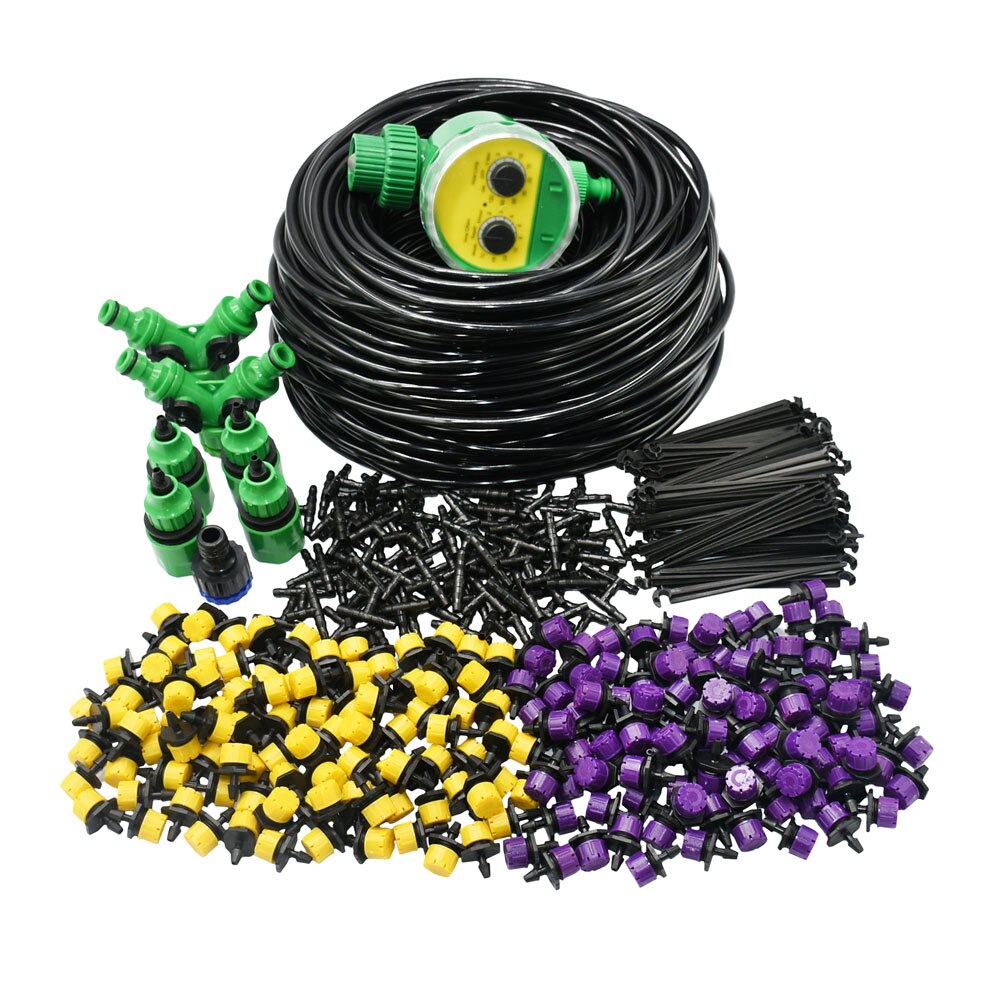 5-50M Automatisch Tuinbewateringssysteem Waterdruppelirrigatiesysteem Plant Bewatering Kit Irrigatie Druppelaars Timer Set