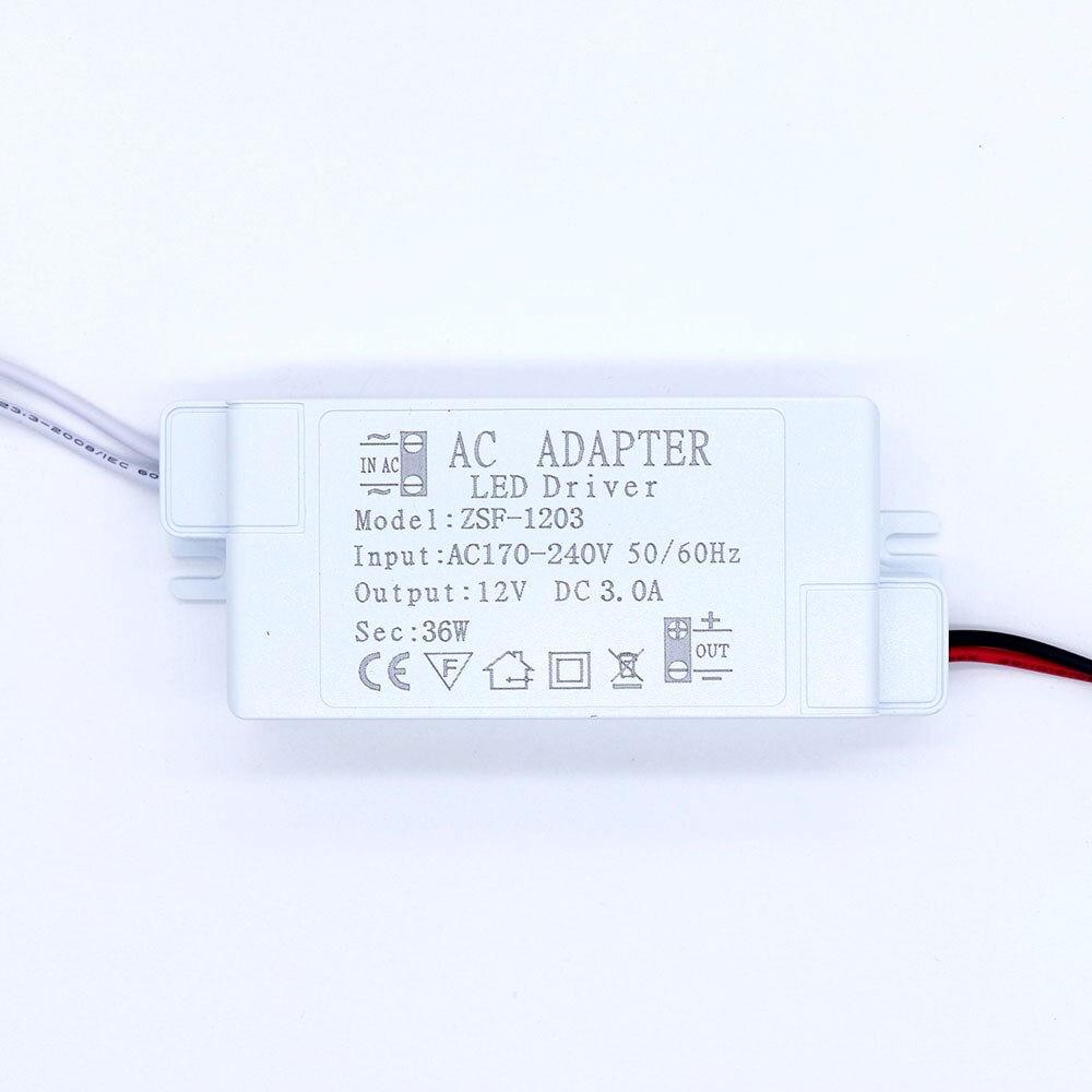 DC12V 6W 12W 24W 36W 48W 60W Led Verlichting Transformers 180-240V led Driver 12V Voeding 12V Voor Led Strip Verlichting 5A Adapter: New 12V 3A 36W