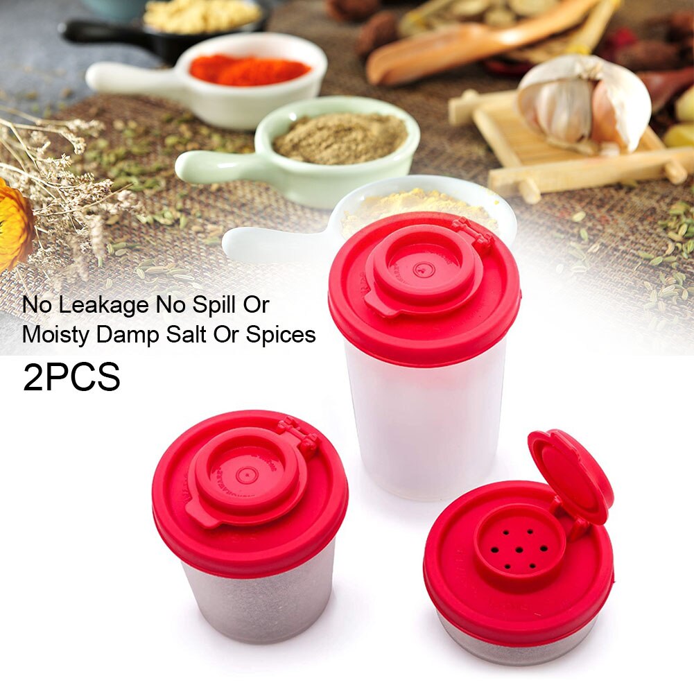 2 stücke Gewürze Glas Flasche Grill Camping Mit Deckel Lagerung Gewürz Reise Salz Und Pfeffer Shaker Können Küche Mini