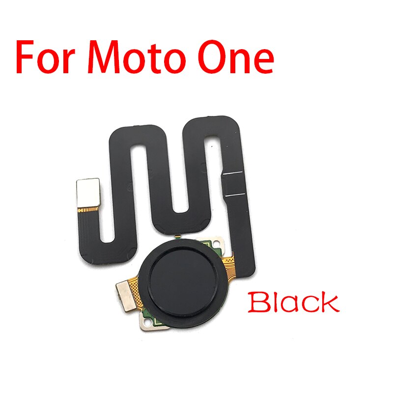 Sensor de huella dactilar Inicio tecla de retorno botón de menú, Cable flexible para Motorola Moto G7 Plus / G7 G8 Power / One Vision Home: One Black