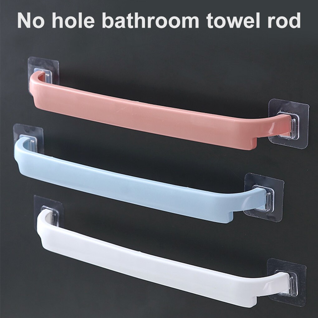 Toallero portátil montado en la pared, estante de toalla de baño, soporte de rollo, gancho colgante, organizador de baño, , 1 ud.