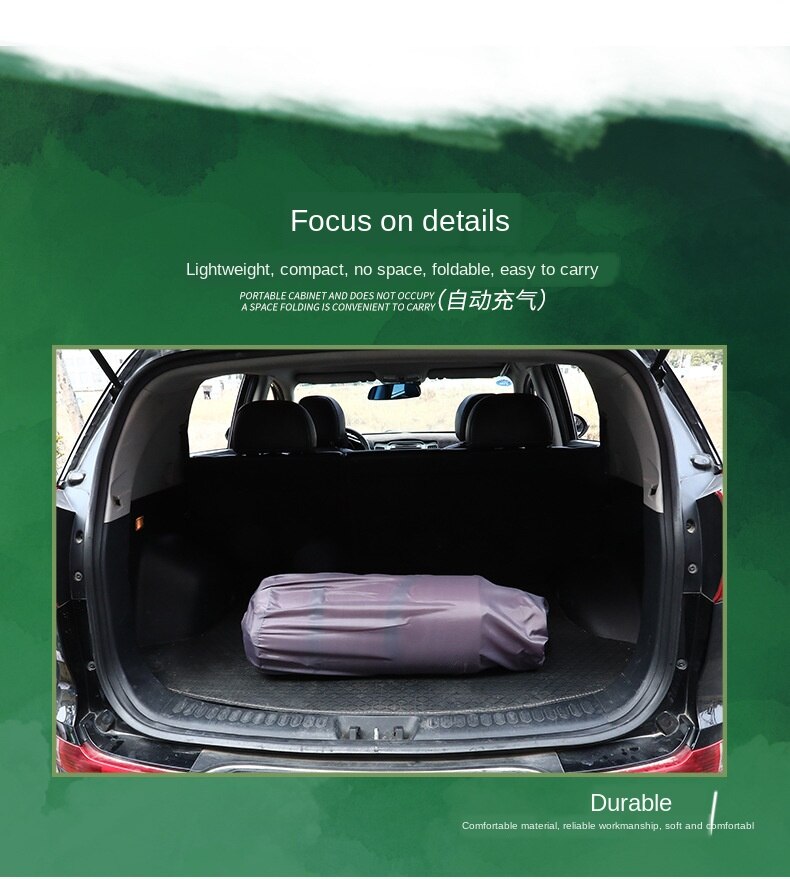 Cama inflable montada en el vehículo, colchón de parte trasera, para viajes, todoterreno