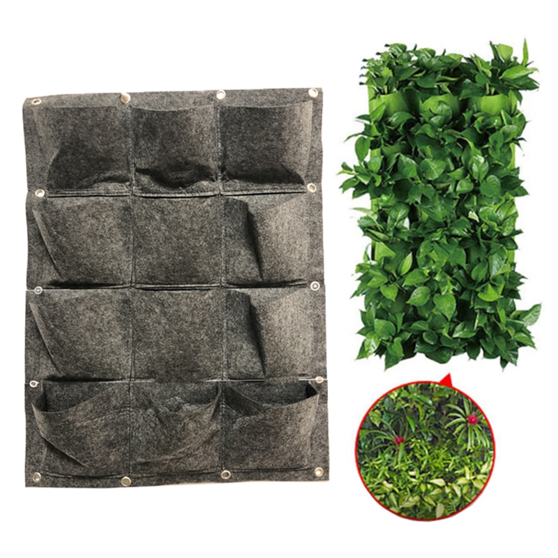 25/36/49 Zakken Opknoping Grijs Grow Bag Planter Verticale Tuin Groente Living Garden Bag Planter Groeiende Zakken Bloemen Supply