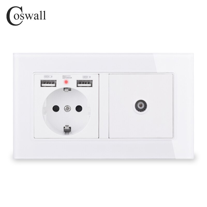 SoBuy 2-delige Slim Nachtkastje met Oplaadstation, Smal Bijzettafeltje met Standaard Stopcontact, USB-poort en Type-C Poort voor Slaapkamer en Woonkamer, B20 x D35 x H60 cm, Wit, FBT111-E-WNx2