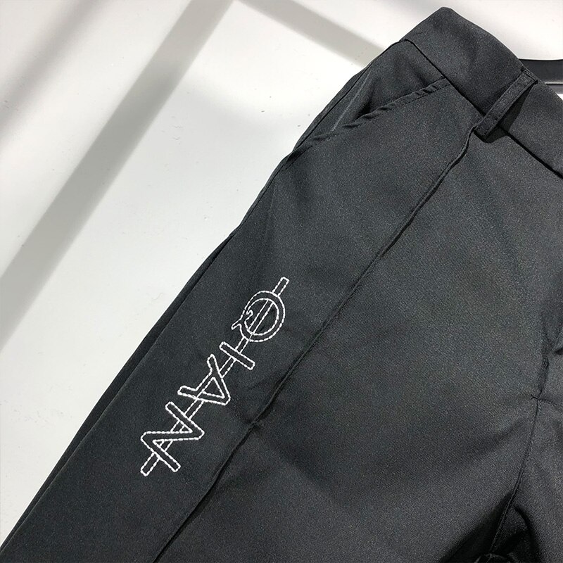Owen seak mænd afslappede haremsbukser gotiske mænd tøj cargo high street sweatpants sommer mænd læglange bukser løse sorte bukser
