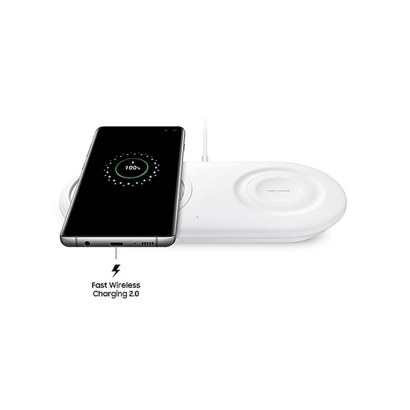 25W 2-in-1 Wireless Charger Duo Pad for Samsung S21 S20 Note20 Ultra S10 Plus Dual Phone Watch Fast Charging Dock Station