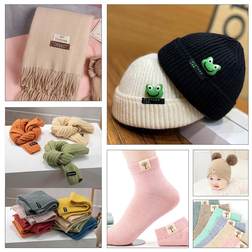 Etiquetas de frutas hechas a mano para ropa de niños, etiqueta de cereza, fresa, limón, hecha a mano, bordada, 50 piezas