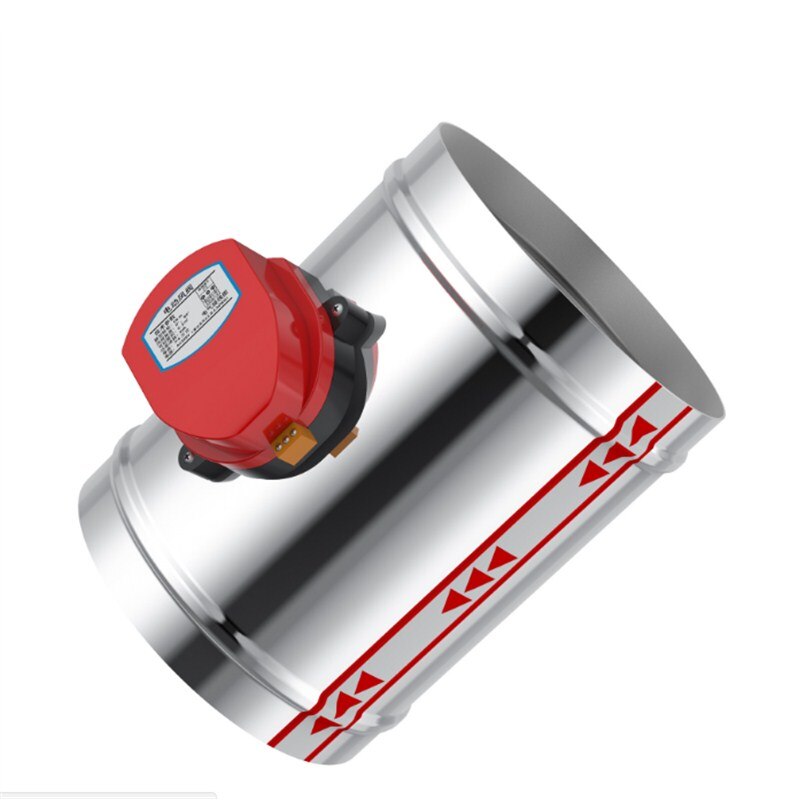 Ac 220V 100Mm Rvs Elektrische Air Magneetventiel Luchtkanaal Gemotoriseerde Demper Klep Voor Ventilatie Pijp Ventiel