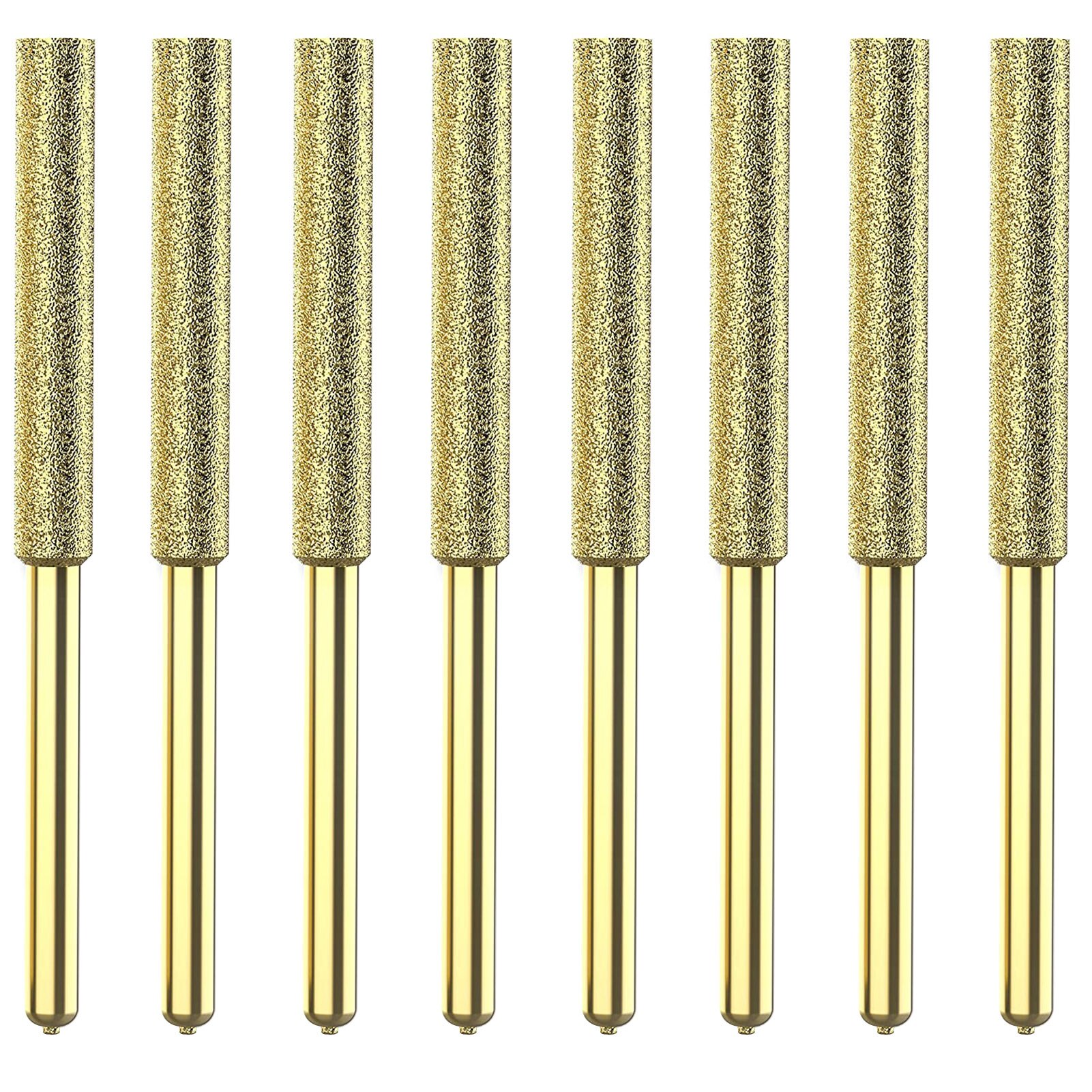 8Pcs Electric Chainsaw File Chainsaw Bits Titanium Plated Diamond Sharpener High Hardness Electric Chainsaw File 4mm/4.8mm/5.5mm