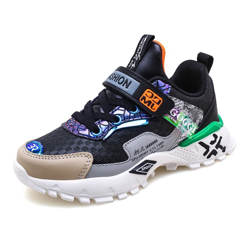Mode Kinderen Schoenen Herfst Chunky Sneakers Voor Kinderen Leer Toevallige Loopschoenen Jongens Dikke Zool Tenis Infantil