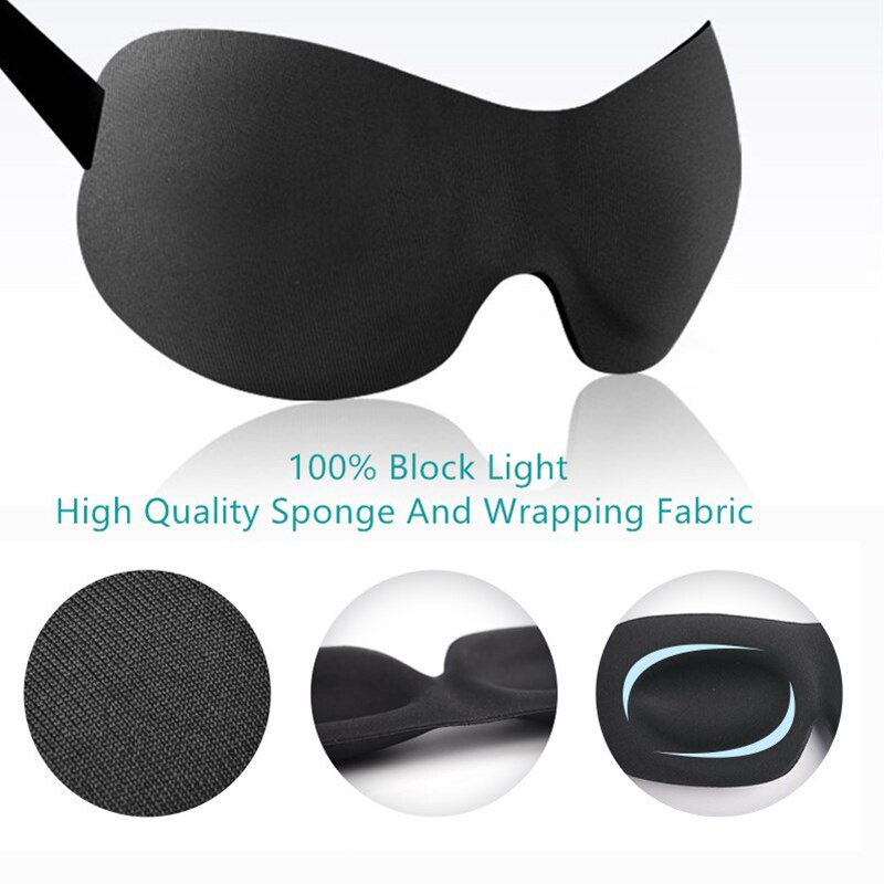 1Pcs 3D Sleep Mask Natural Sleeping Eye Mask Eyeshade Cover Shade Eye Patch Women Men Soft Portable Blindfold Travel Eyepatch