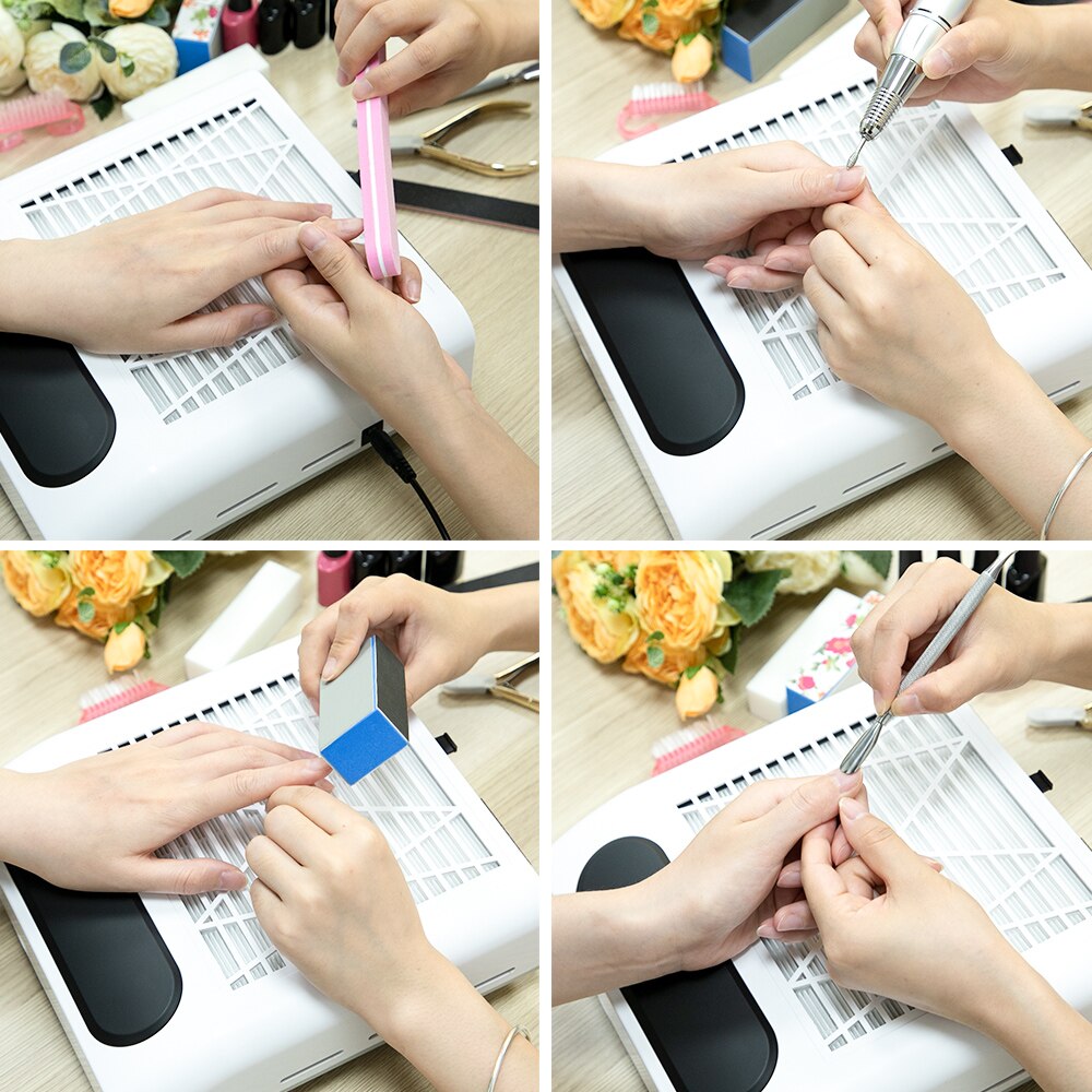 120W odkurzacz robić paznokci wentylator robić manicure pedicure pochłaniacz kurzu z wymiennym filtrem robić usuwania kurzu robić salonu