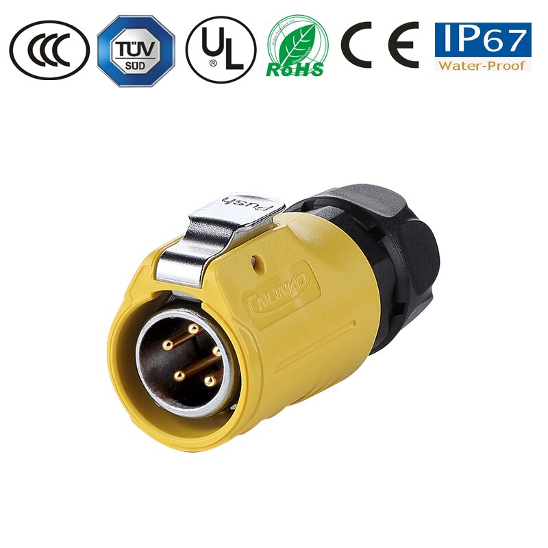 M20 IP67 Waterproof Quick Connect Electrical 2-12 Pin Panel Mount Wire to Board 12V DC Power Connector Plug Socket terminator: 5Pin Plug
