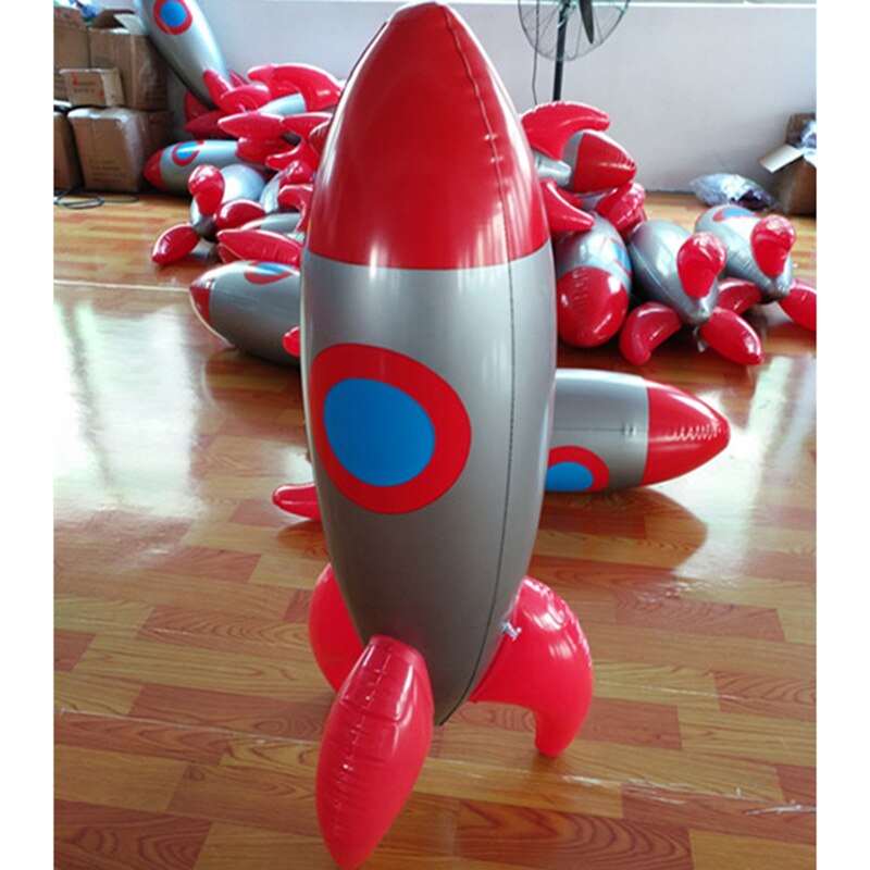 103*28Cm Kids Opblaasbare Speelgoed Raket Rood Missile Podium Verjaardagsfeestje Outdoor Decoratie Props Voor Kinderen Meisje Jongen: Default Title