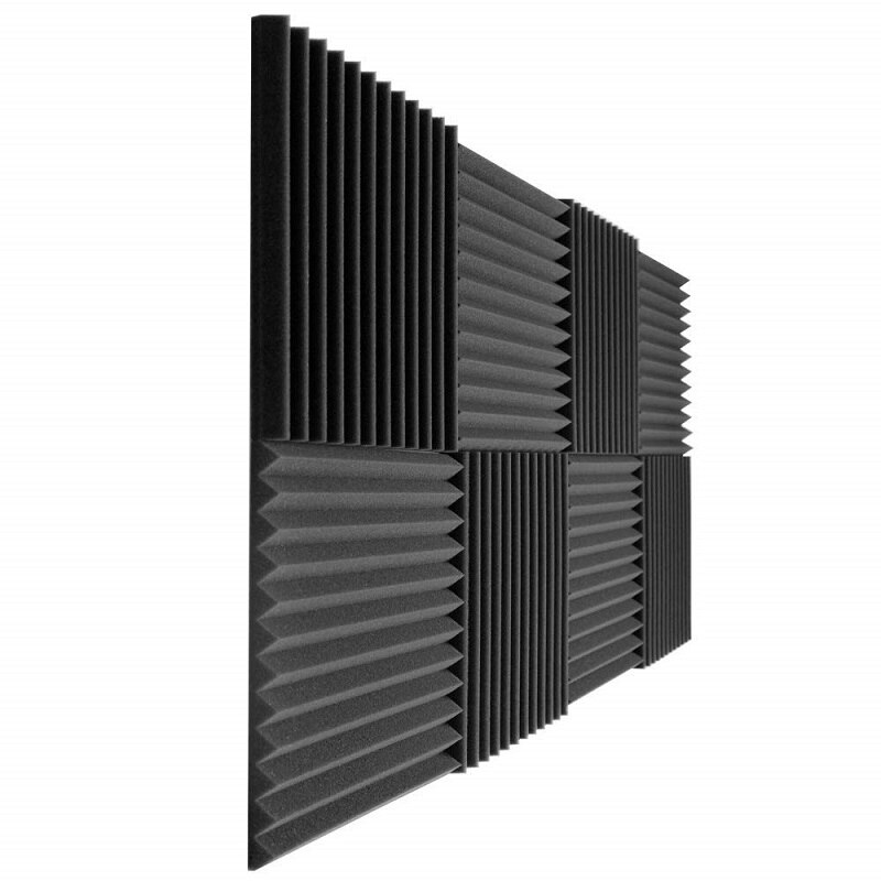 Wedge Acoustic Foam With Adhesive Tape 8 Pcs Soundproof Panels,Silencing Sponge Polyurethane foam