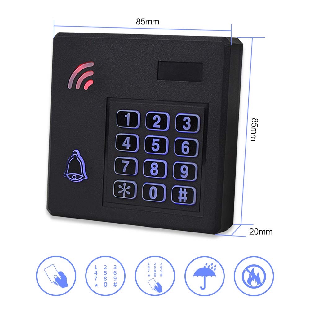 Système de contrôle d&#39;accès étanche IP68, clavier RFID extérieur WG26, contrôleur d&#39;accès, étanche à la pluie avec claviers 125khz pour la maison