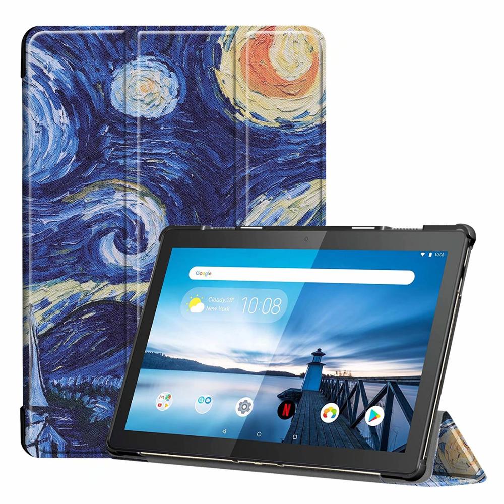 Slim Hard Case for Lenovo Tab M10 TB-X605F Release Tablet 3 Fold Magnetic Stand Cover for M10 X605 10.1 Inch