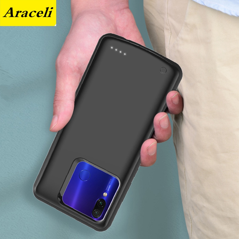 Araceli For Xiaomi Redmi K20 K20 Pro K30 K30 Pro Note 7 7 Pro Note 8 8 Pro Battery Case Smart Backup Charger Cover Power Bank