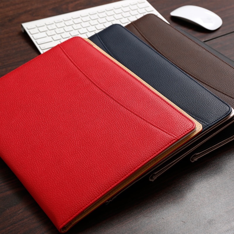 Letter size A4 document organizer ,Classic leather executive writing portfolio manager folder