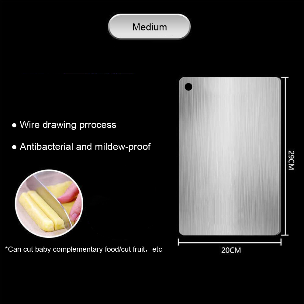 Panneau et planche à découper en acier inoxydable 316, planche à découper épaisse Double face pour la cuisine et la maison, bloc de pâte à pétrir: Rouge