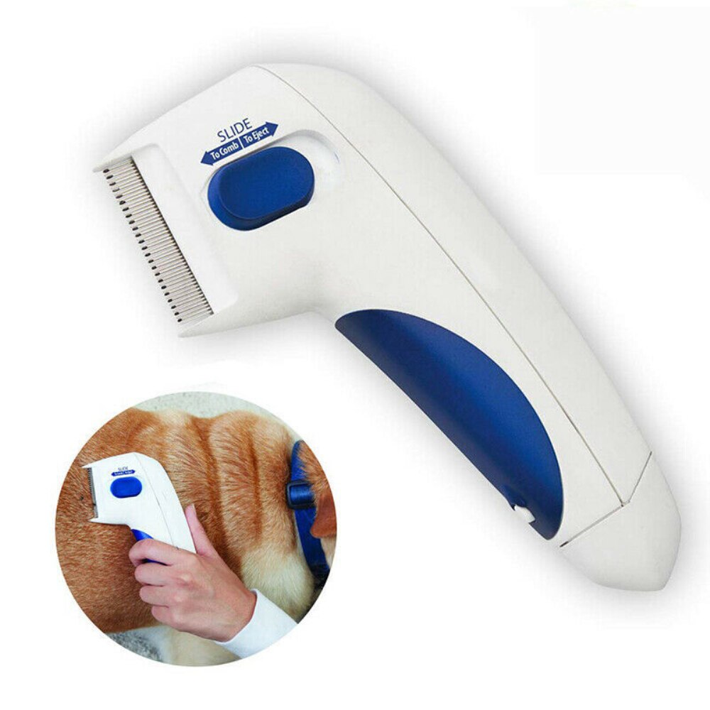 NICREW-limpiador eléctrico de Piojos para mascotas, peine de eliminación de aseo, herramientas para limpieza de gatos y perros, cepillo antipulgas, suministros de peine para mascotas: Default Title