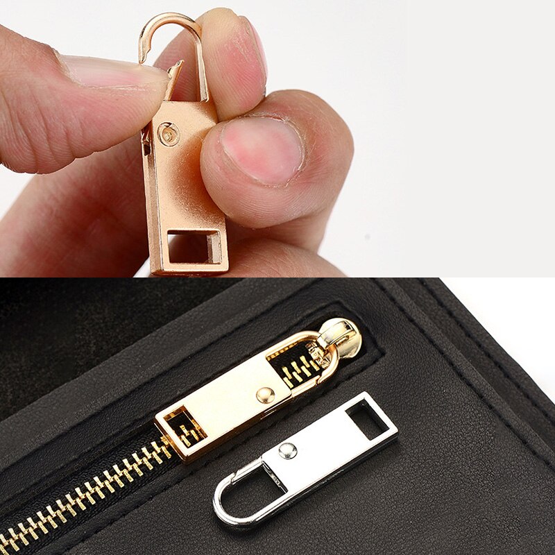 2pcs Metal Zipper Head Zipper Lightning Repair Kits Zipper Pull For Zipper Slider Diy Sewing Craft Sewing Kits Metal Zip