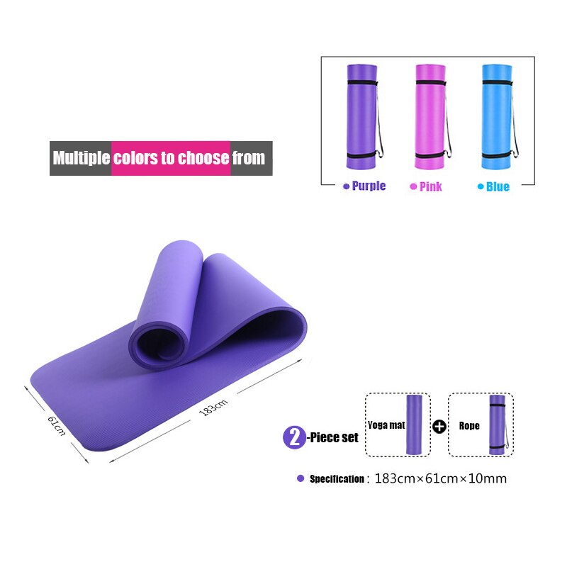 Yoga Mat Anti-Slip Sport Fitness Mat Verbreed En Dikker Sport Deken Yoga Mat Voor Oefening Yoga En Pilates gymnastiek Mat