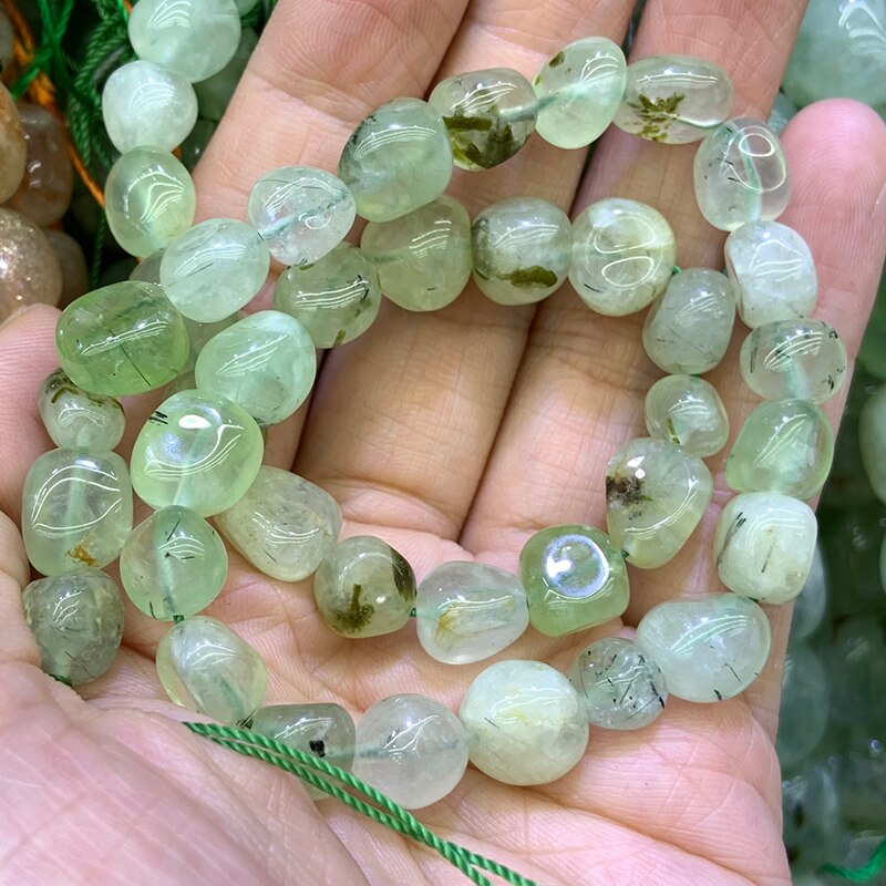 Natuurlijke Prehniet Stenen Kralen 15 ''Groene Onregelmatige Freeform Diy Losse Kralen Voor Sieraden Maken Vrouwen Kralen Armbanden Ketting: 8-10mm