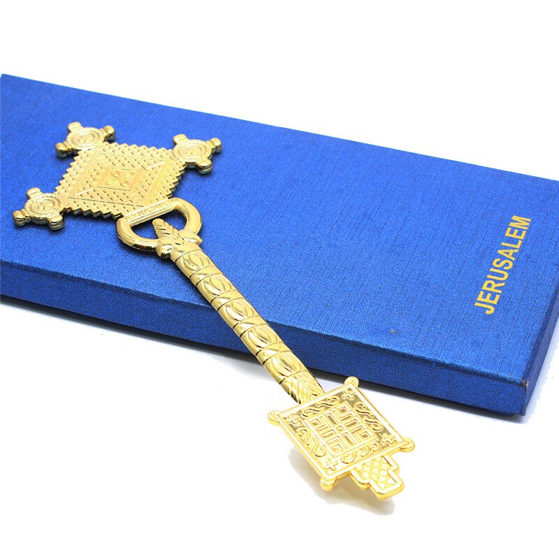 Hand Held Metal Cross Jeruzalem Israël Katholieke Religieuze Kerk Gebed Ceremony Supplies Catolicos Religioso Sieraden Craft: JS085-Glod