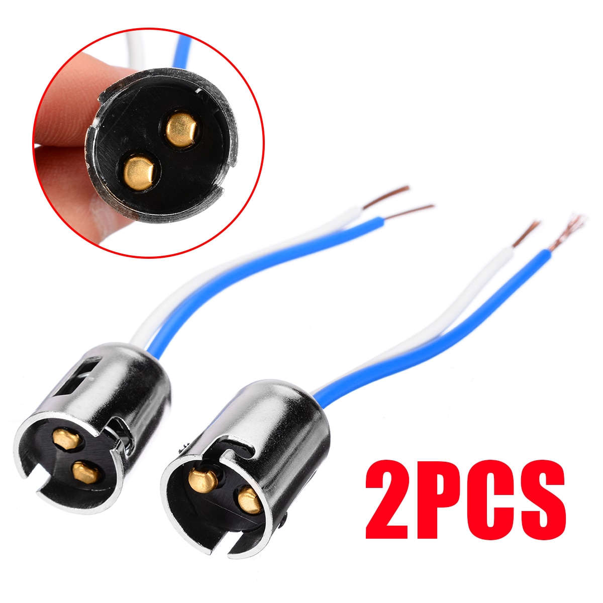 Car Electronics Parts 2pcs Bay15d 1157 Bulb Socket Connector Bayonet Car Tail Brake Bulb Extension Wire Harness Socket