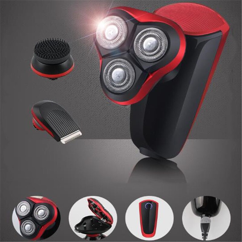 3D électrique baldhead rasoir rasoir lavable visage tondeuse homme Kit de toilettage crâne tondeuse auto rasé coupe de cheveux Balding rasage coupe