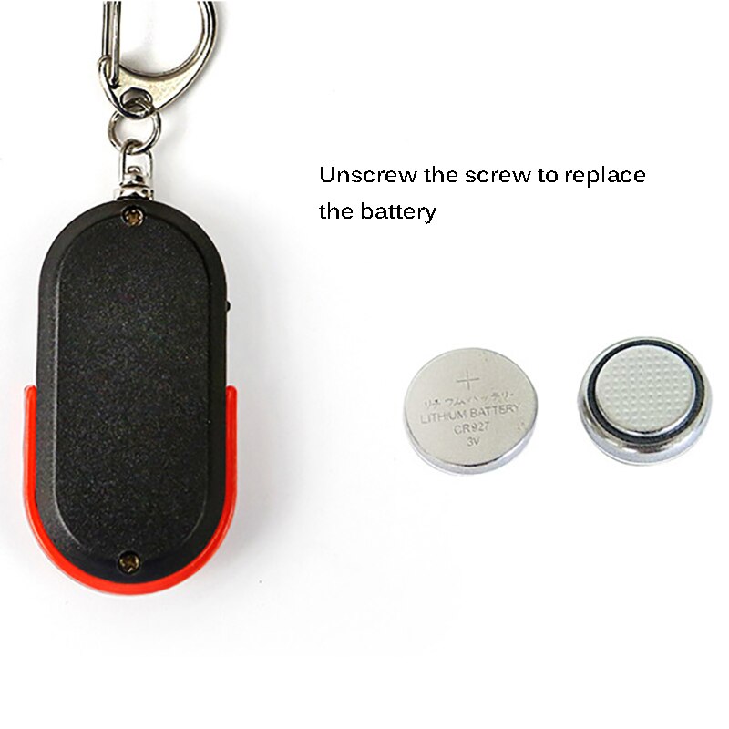 Safety Whistle Metal Key Finder Flashing Beeping Remote Lost Key Finder Locator Key Ring With LED Light For Home Living Room