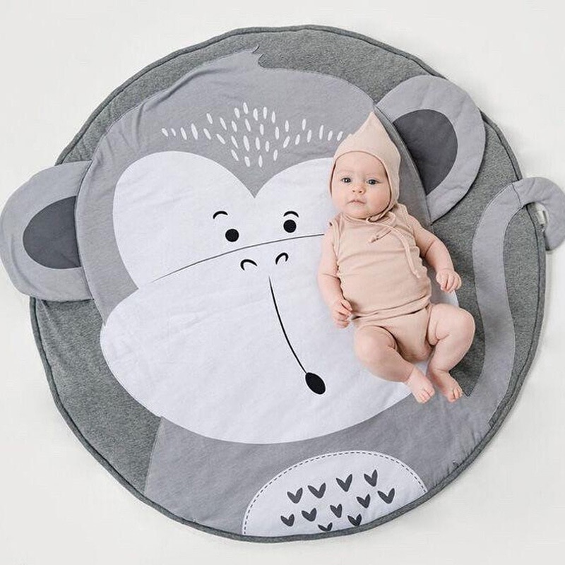 Monkey Baby Play Mats Kids Crawling Carpet Floor Rug Baby Bedding Rabbit Blanket Cotton Game Pad Children Room Decoration