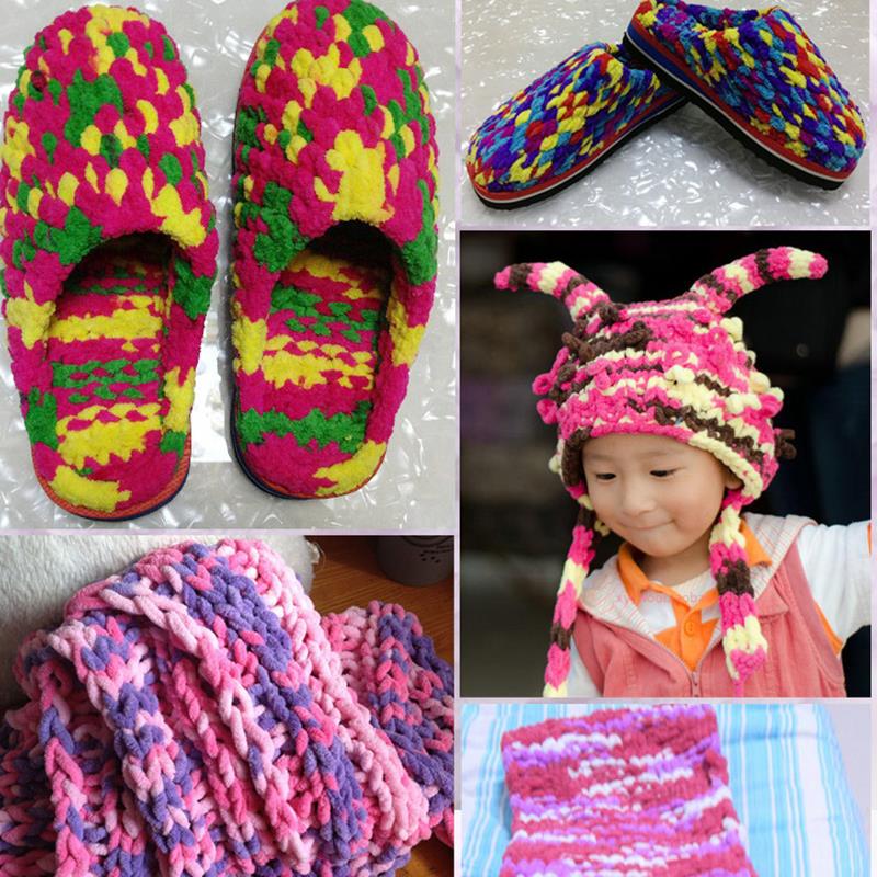 Mélange de fils de laine Chenille en Polyester, 100g par boule, laine mélangée au lait doux, pour le tricot à la main, bricolage, Crochet, chapeau, écharpe, fourrure