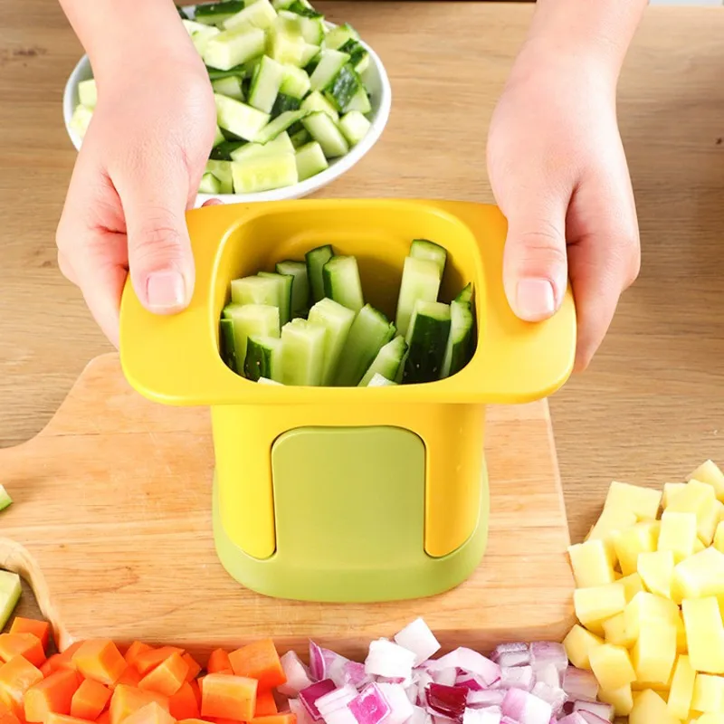 Multifunctionele Komkommer Aardappel Snijmachine Huishoudelijke Handdruk Ui Dicer Keuken Gereedschap Groente Chopper Frieten Cutter
