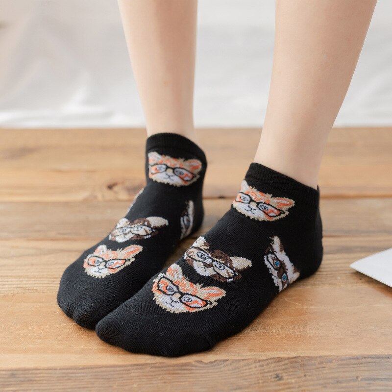 Calze da donna a righe bianche e nere da donna calze estive abbinate a letteratura e calze sottili in cotone artistico donna